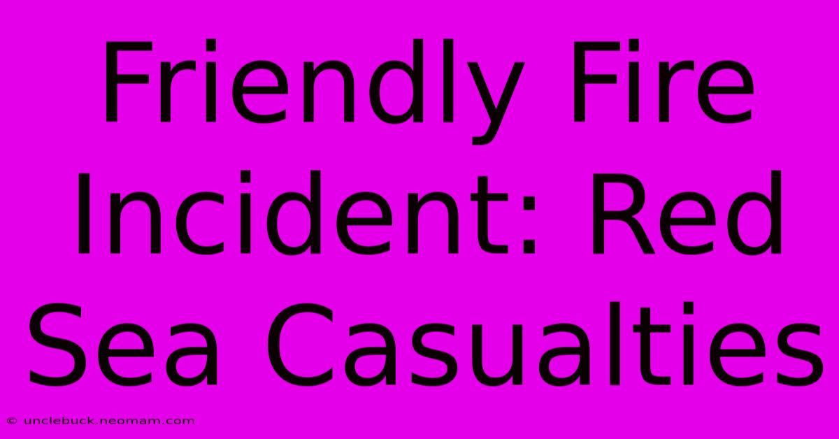 Friendly Fire Incident: Red Sea Casualties