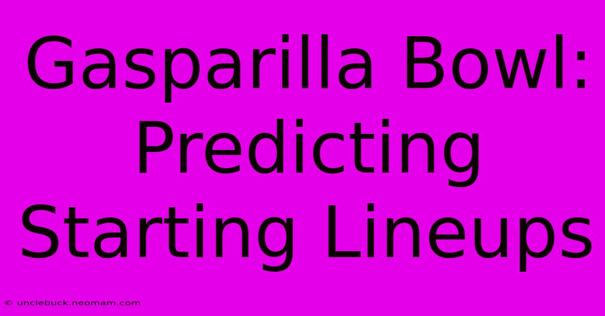 Gasparilla Bowl: Predicting Starting Lineups