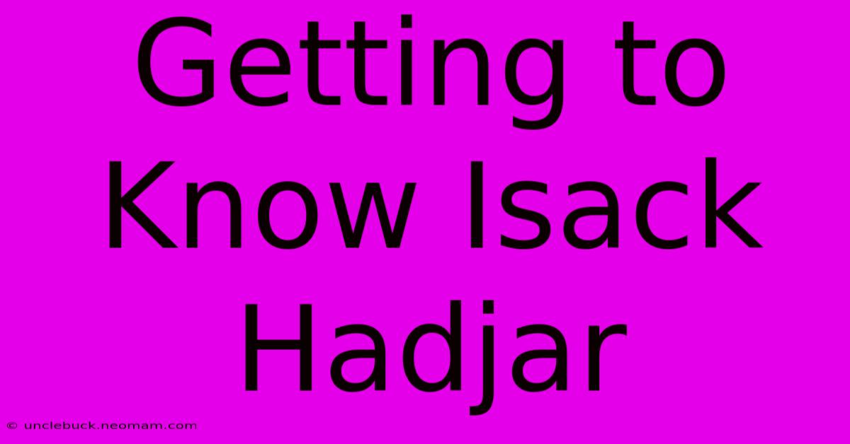 Getting To Know Isack Hadjar