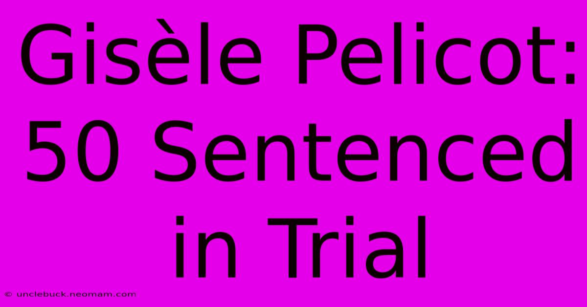 Gisèle Pelicot: 50 Sentenced In Trial