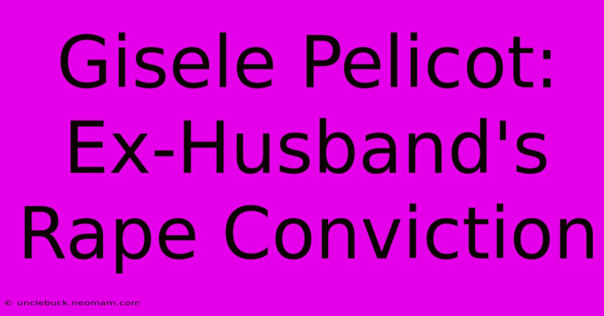 Gisele Pelicot: Ex-Husband's Rape Conviction