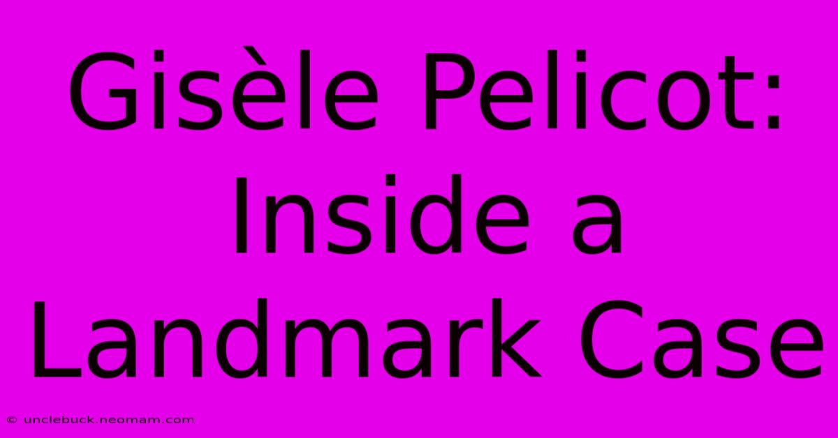 Gisèle Pelicot: Inside A Landmark Case