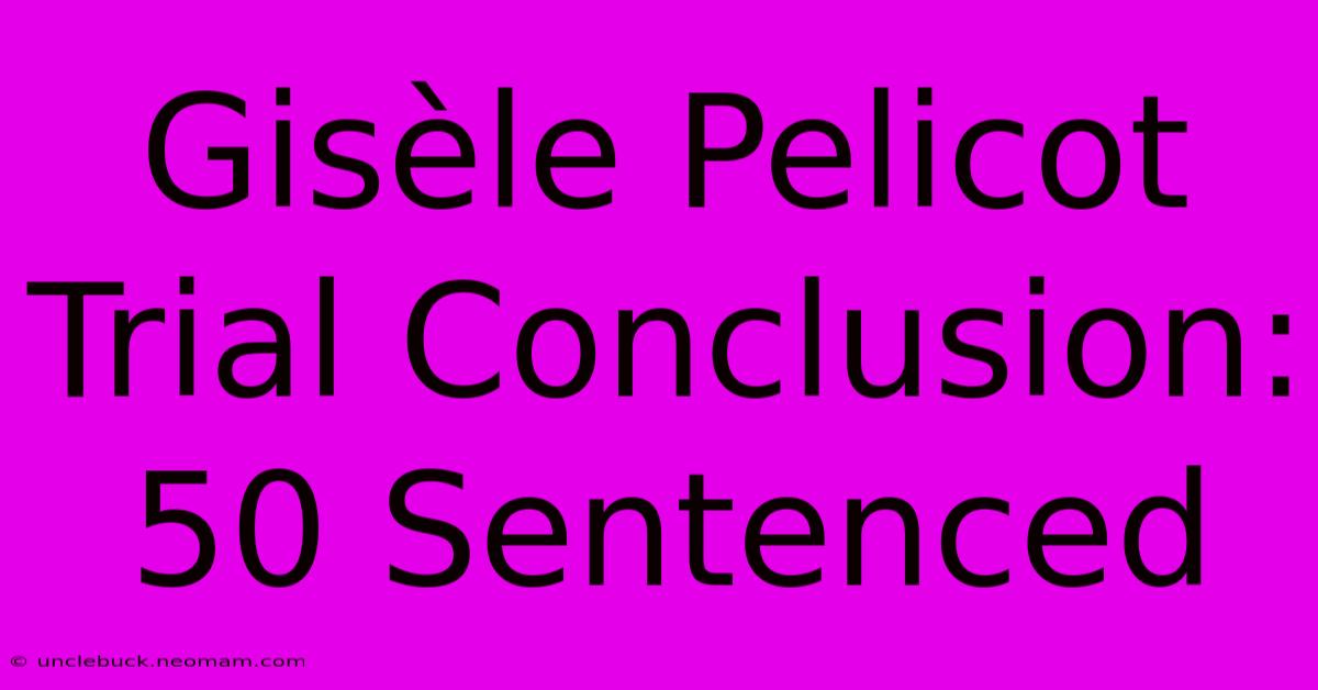 Gisèle Pelicot Trial Conclusion: 50 Sentenced