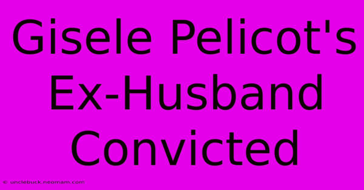 Gisele Pelicot's Ex-Husband Convicted