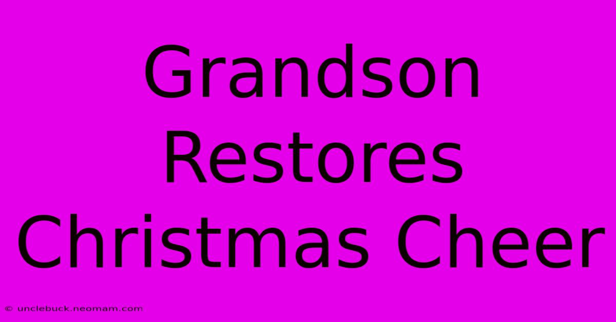 Grandson Restores Christmas Cheer