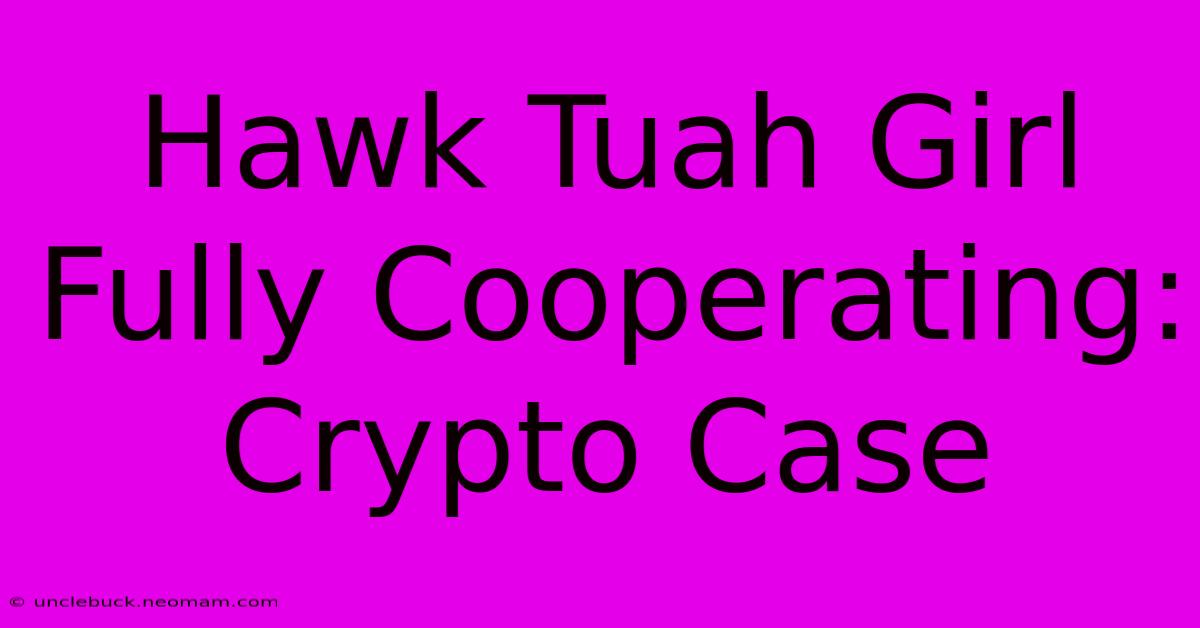 Hawk Tuah Girl Fully Cooperating: Crypto Case