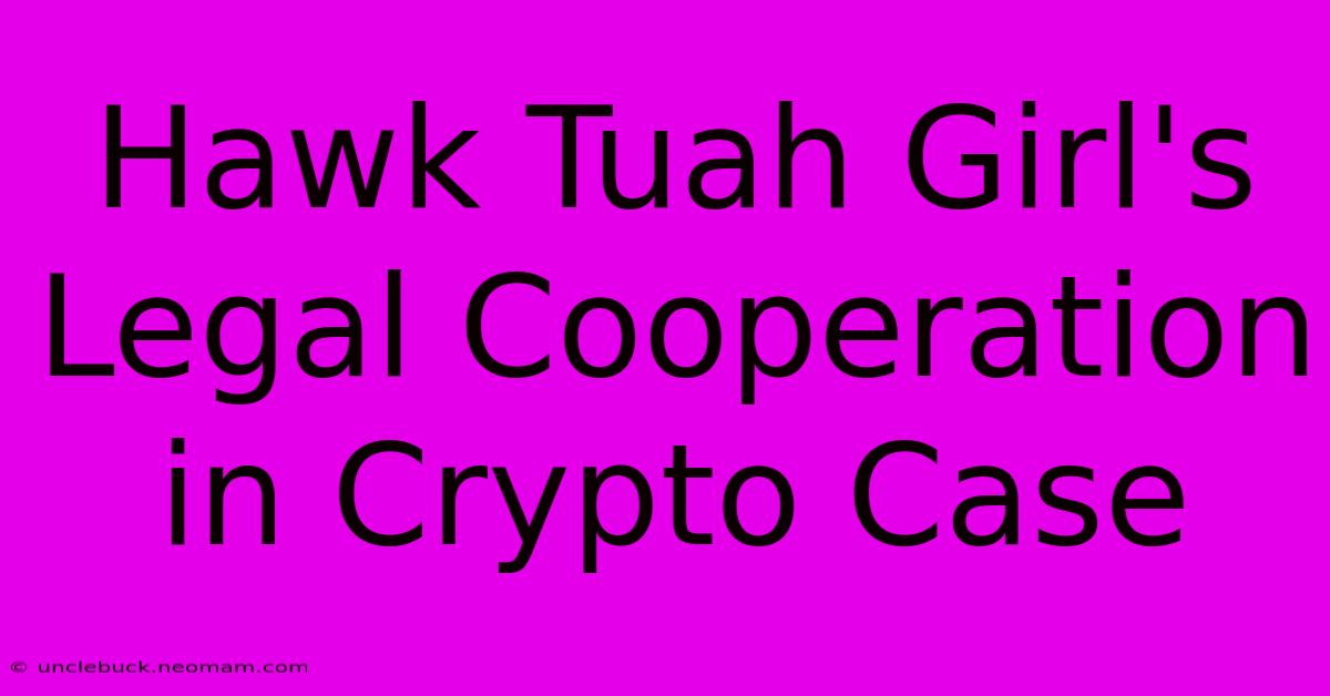 Hawk Tuah Girl's Legal Cooperation In Crypto Case