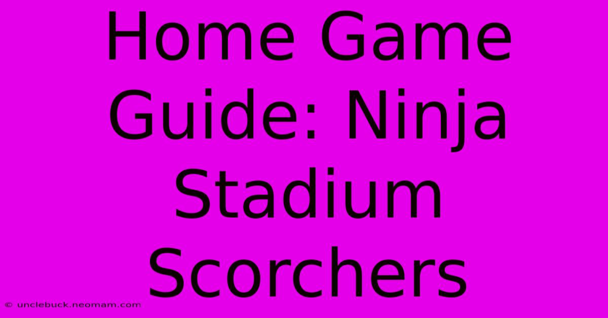 Home Game Guide: Ninja Stadium Scorchers