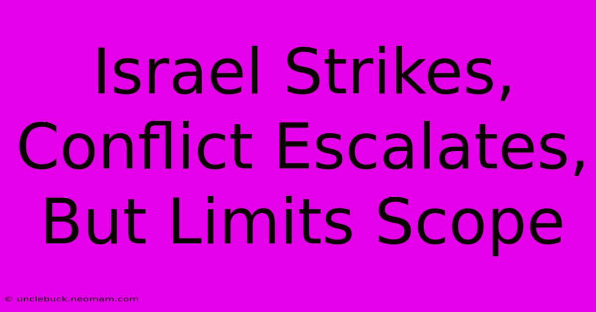 Israel Strikes, Conflict Escalates, But Limits Scope