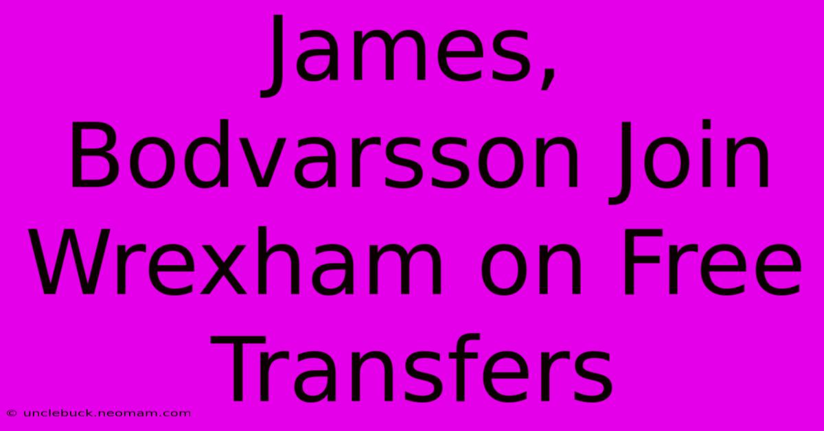 James, Bodvarsson Join Wrexham On Free Transfers