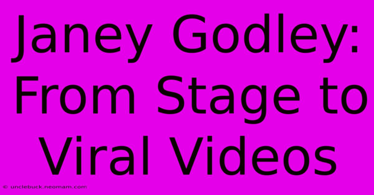 Janey Godley: From Stage To Viral Videos