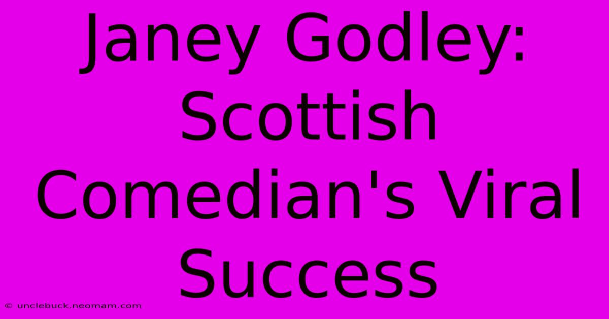 Janey Godley: Scottish Comedian's Viral Success