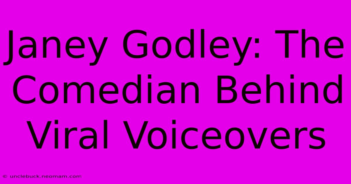 Janey Godley: The Comedian Behind Viral Voiceovers 