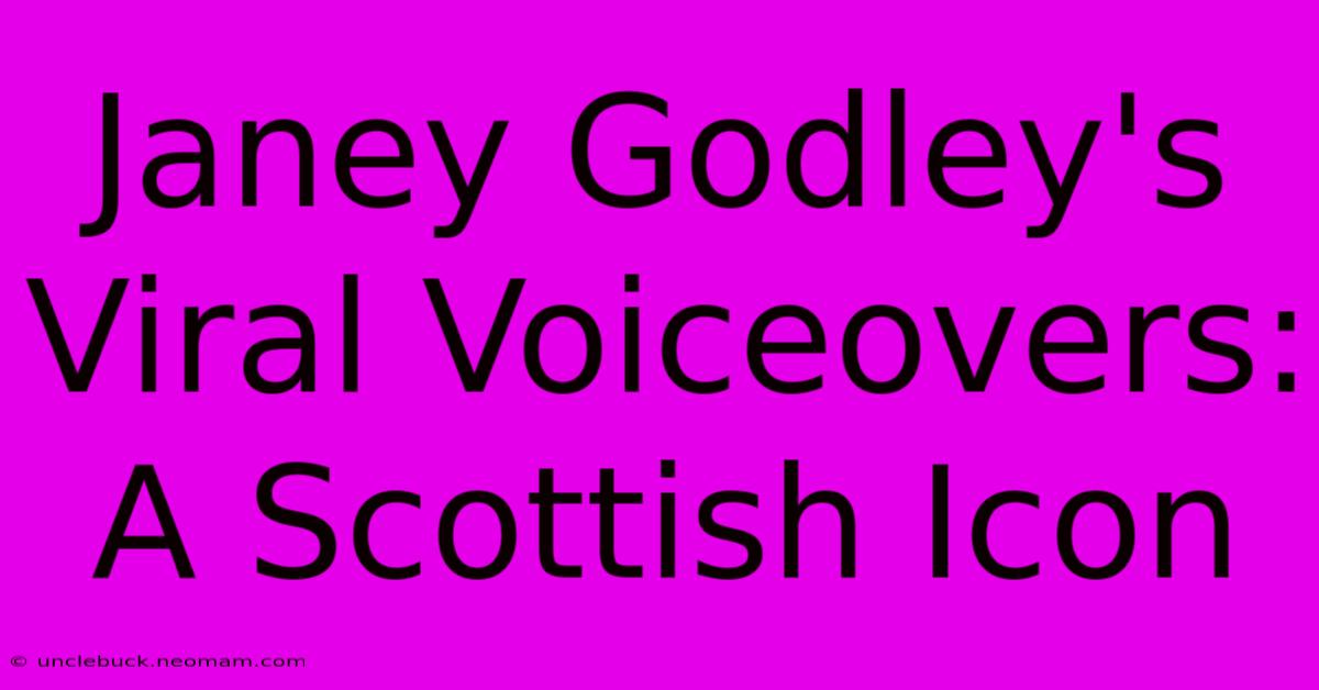 Janey Godley's Viral Voiceovers: A Scottish Icon