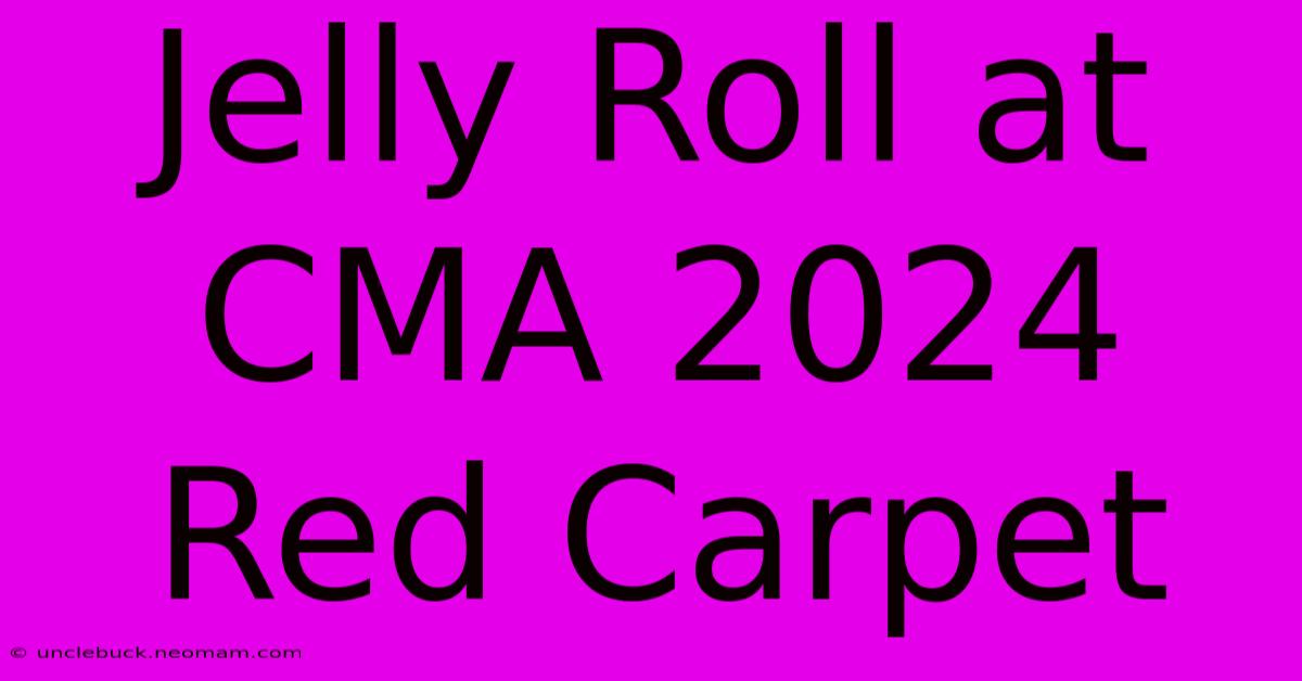 Jelly Roll At CMA 2024 Red Carpet