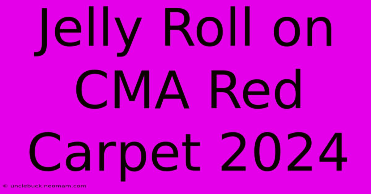 Jelly Roll On CMA Red Carpet 2024