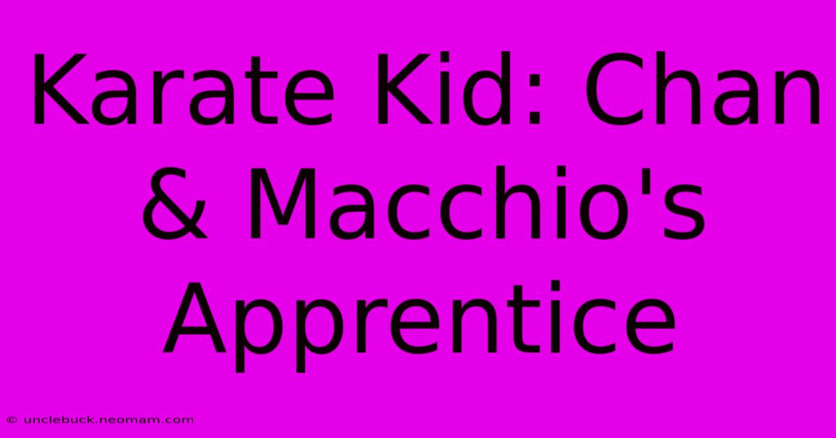 Karate Kid: Chan & Macchio's Apprentice