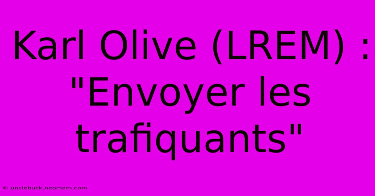 Karl Olive (LREM) : 