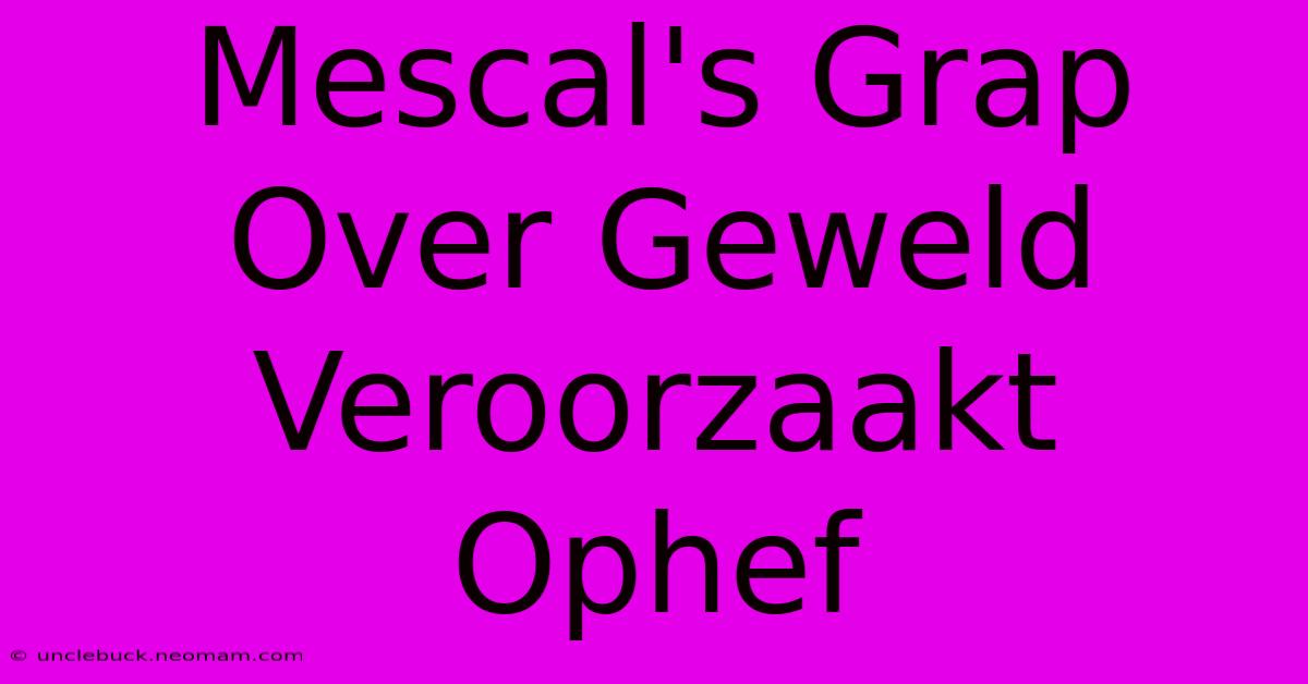 Mescal's Grap Over Geweld Veroorzaakt Ophef