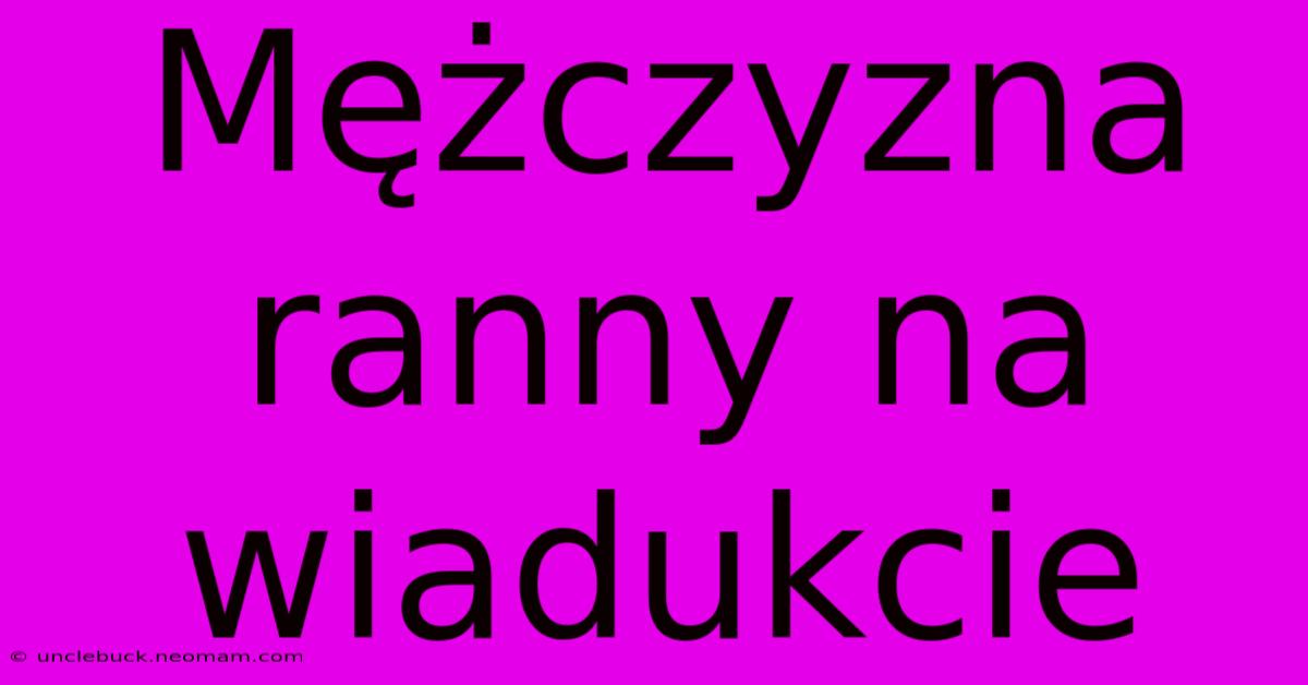 Mężczyzna Ranny Na Wiadukcie