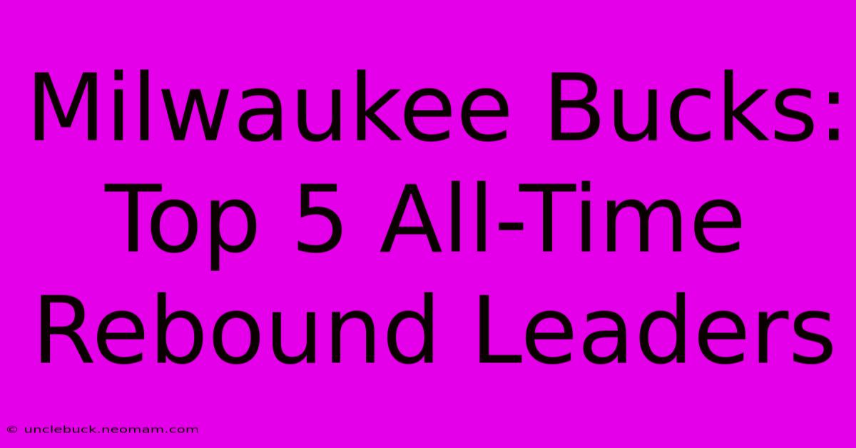 Milwaukee Bucks: Top 5 All-Time Rebound Leaders