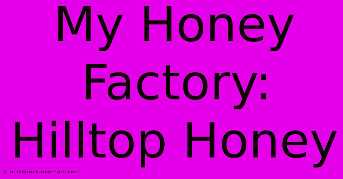 My Honey Factory: Hilltop Honey