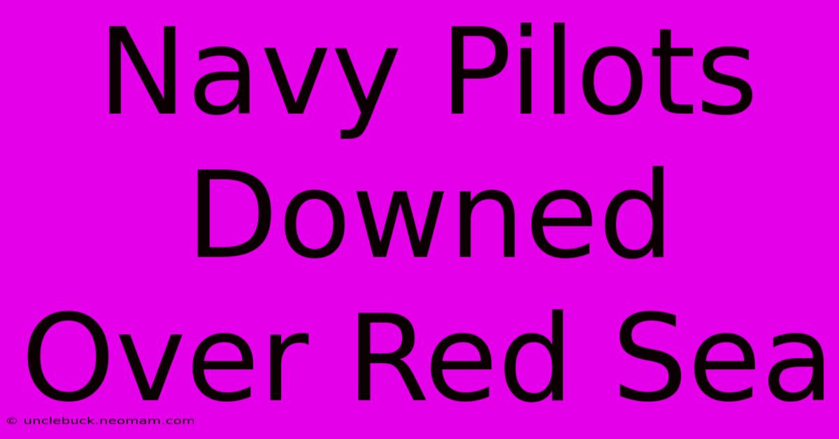 Navy Pilots Downed Over Red Sea