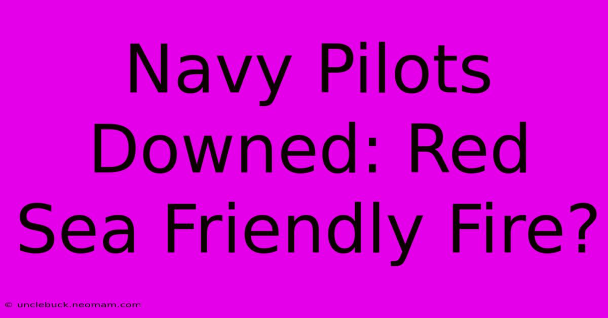 Navy Pilots Downed: Red Sea Friendly Fire?