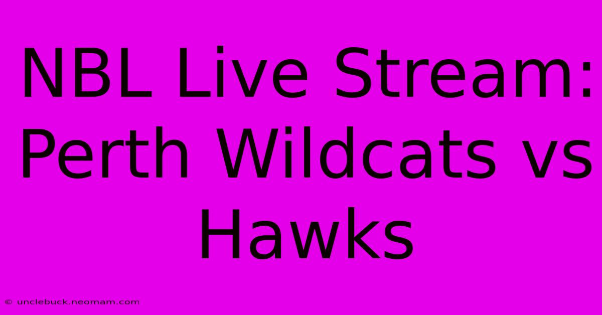 NBL Live Stream: Perth Wildcats Vs Hawks 