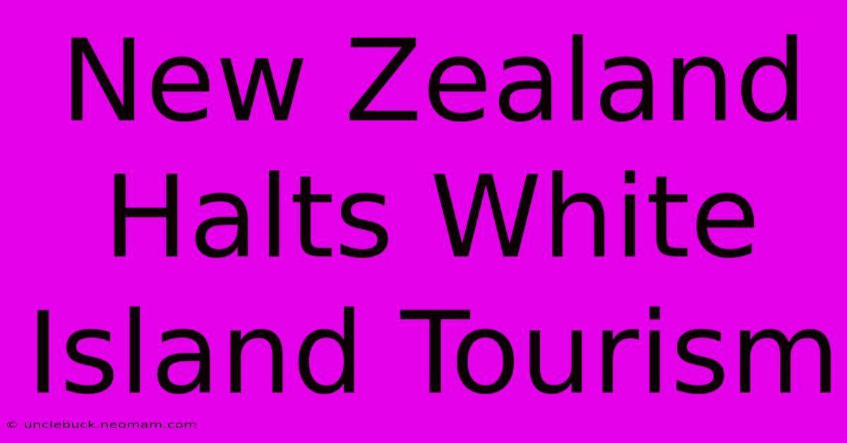 New Zealand Halts White Island Tourism 