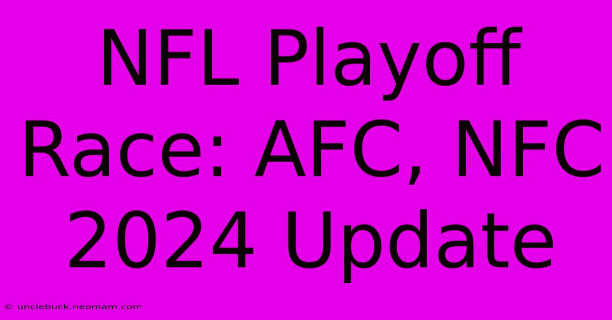 NFL Playoff Race: AFC, NFC 2024 Update