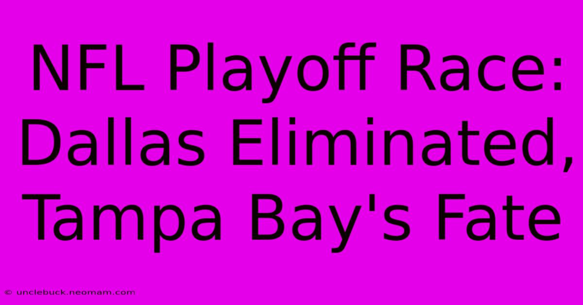 NFL Playoff Race: Dallas Eliminated, Tampa Bay's Fate