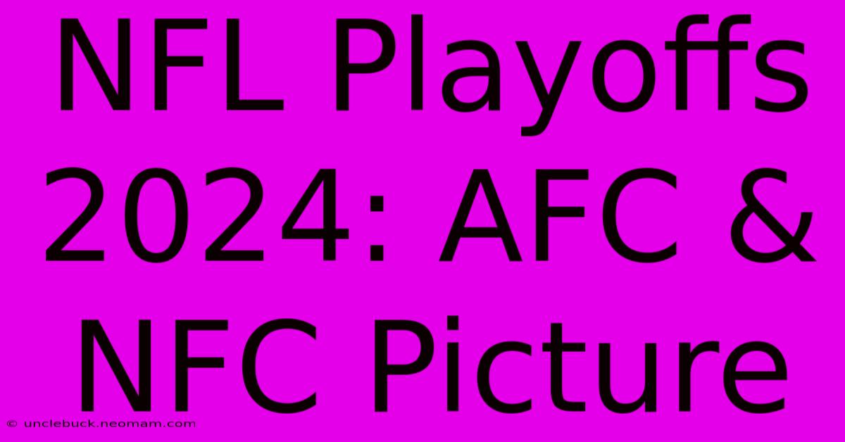 NFL Playoffs 2024: AFC & NFC Picture