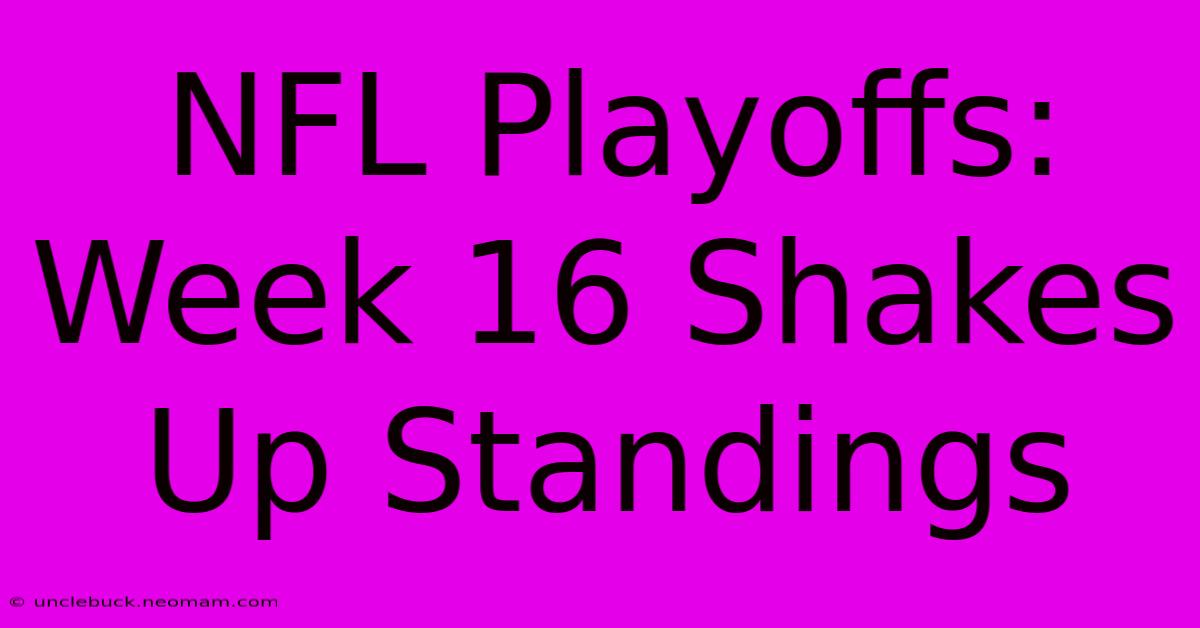 NFL Playoffs: Week 16 Shakes Up Standings