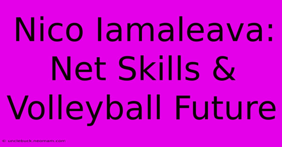 Nico Iamaleava:  Net Skills & Volleyball Future