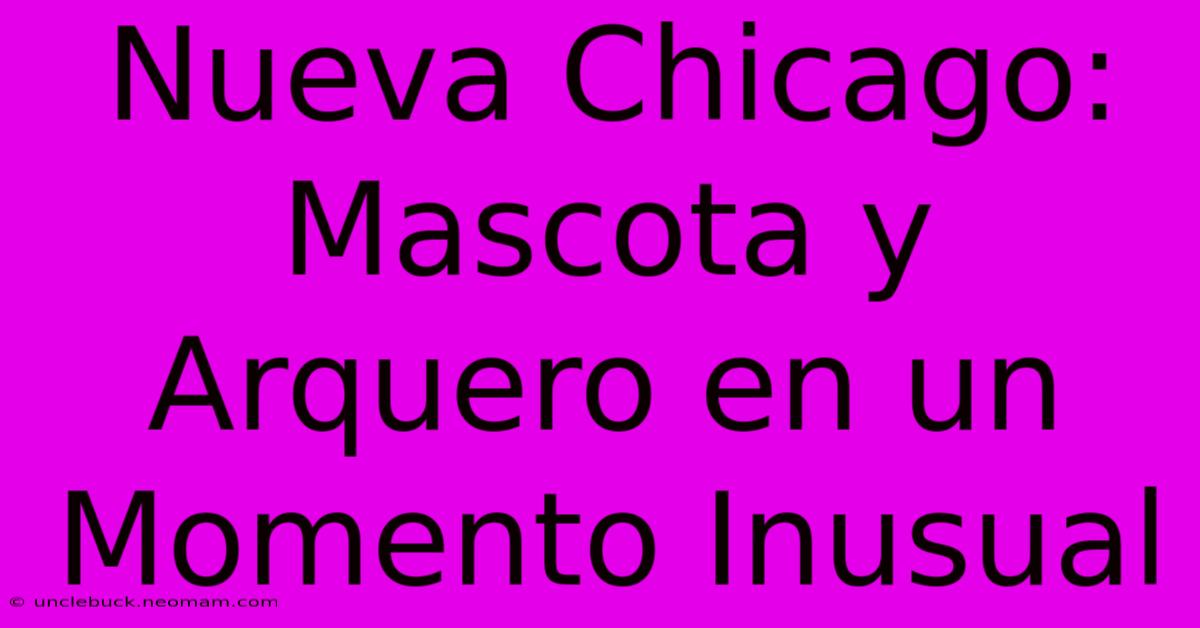 Nueva Chicago: Mascota Y Arquero En Un Momento Inusual