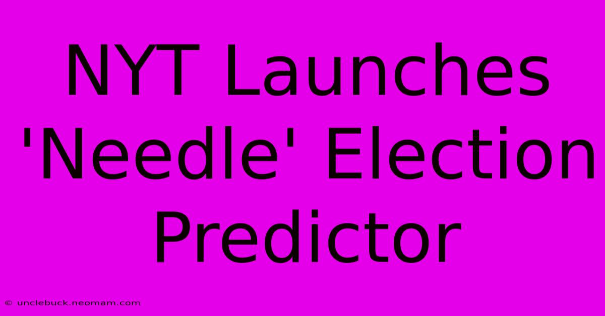 NYT Launches 'Needle' Election Predictor