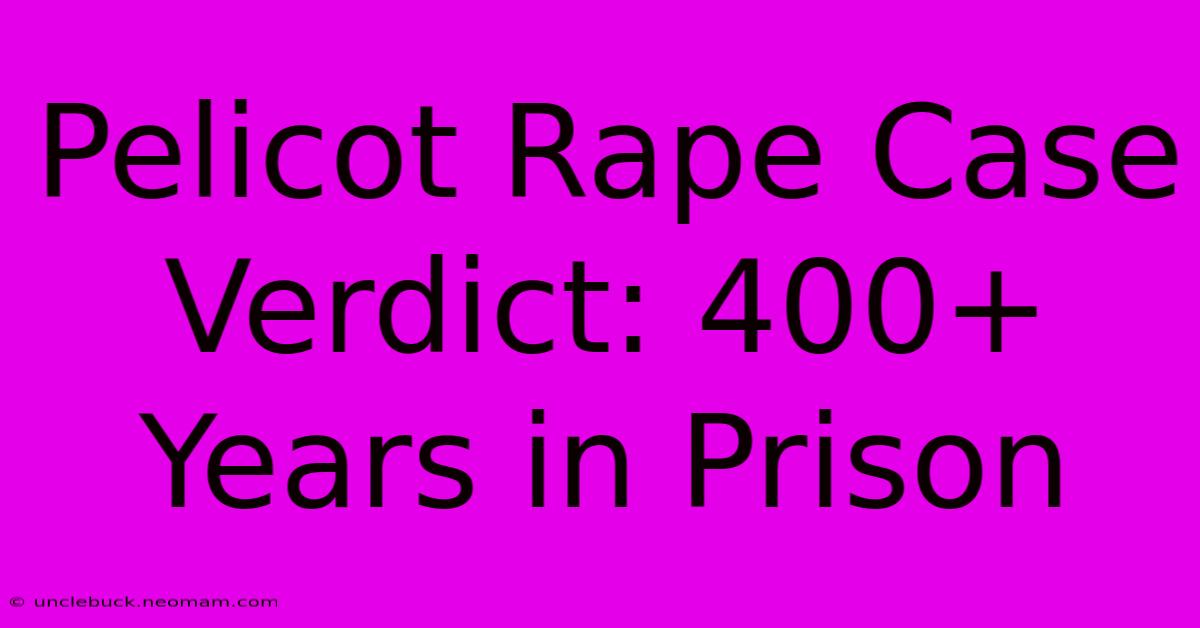 Pelicot Rape Case Verdict: 400+ Years In Prison