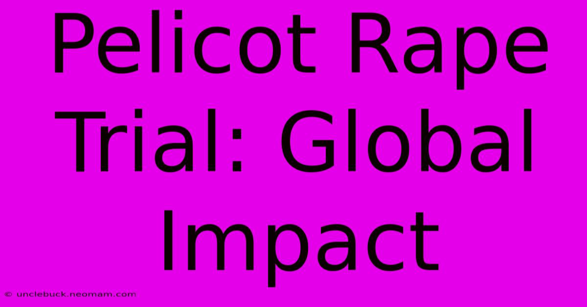 Pelicot Rape Trial: Global Impact