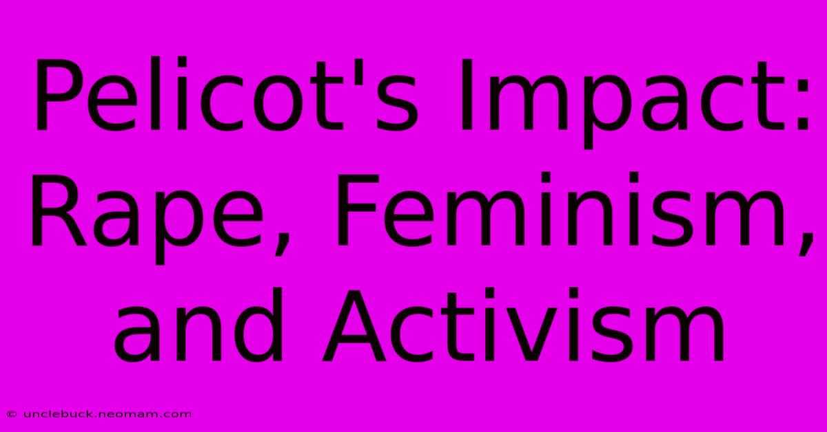 Pelicot's Impact: Rape, Feminism, And Activism