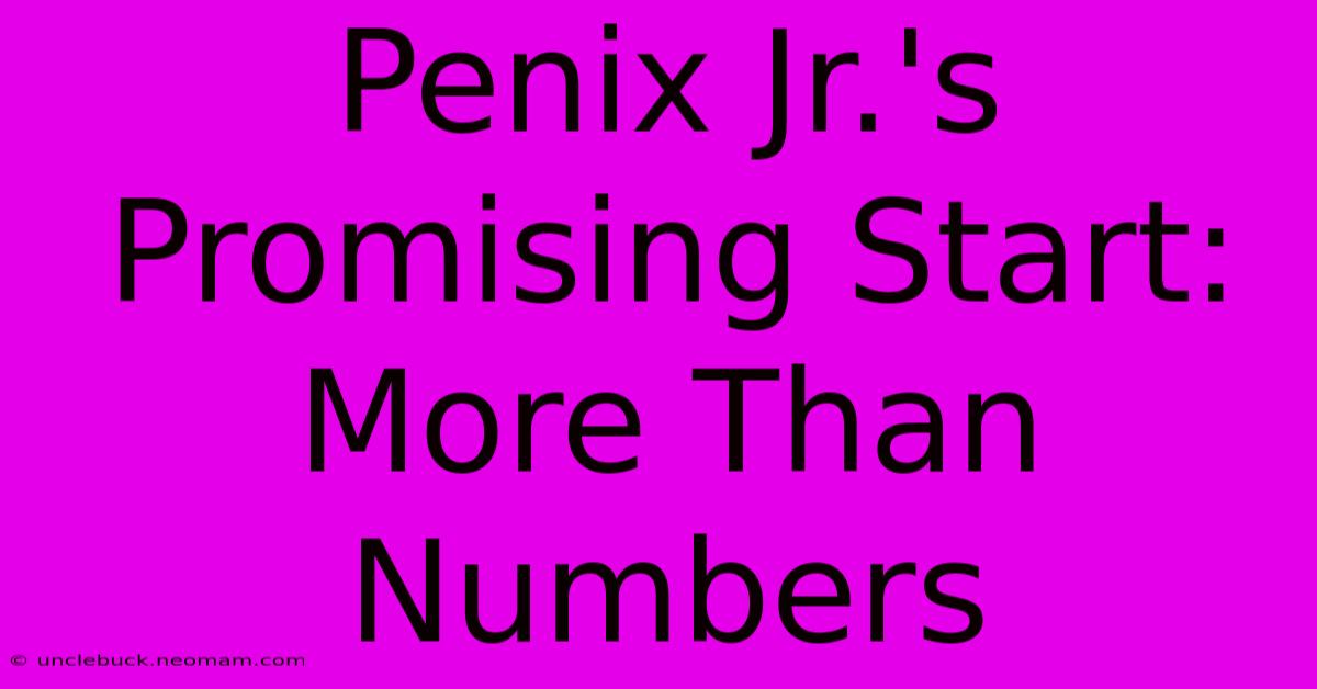 Penix Jr.'s Promising Start: More Than Numbers