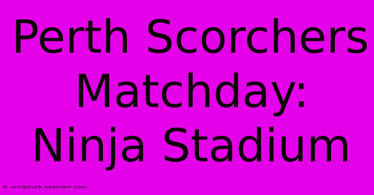 Perth Scorchers Matchday: Ninja Stadium