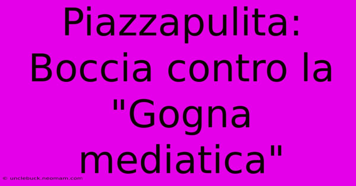 Piazzapulita: Boccia Contro La 