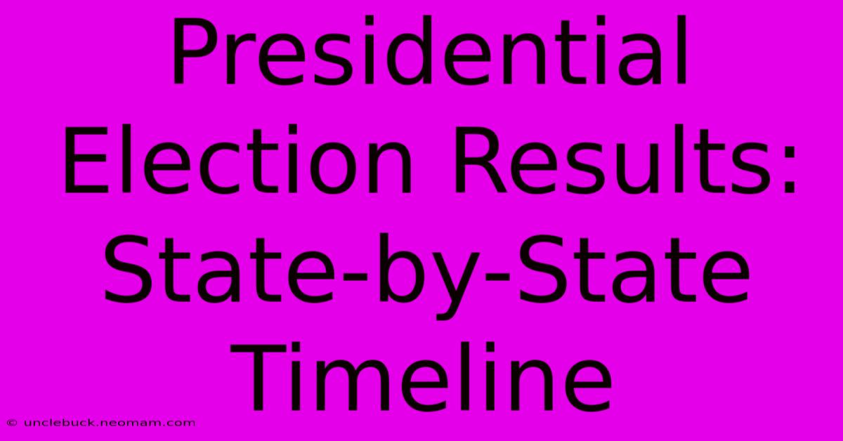 Presidential Election Results: State-by-State Timeline 