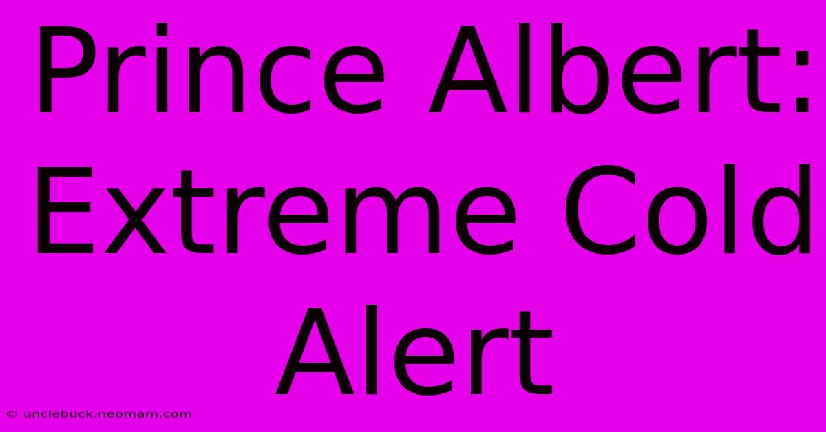 Prince Albert: Extreme Cold Alert