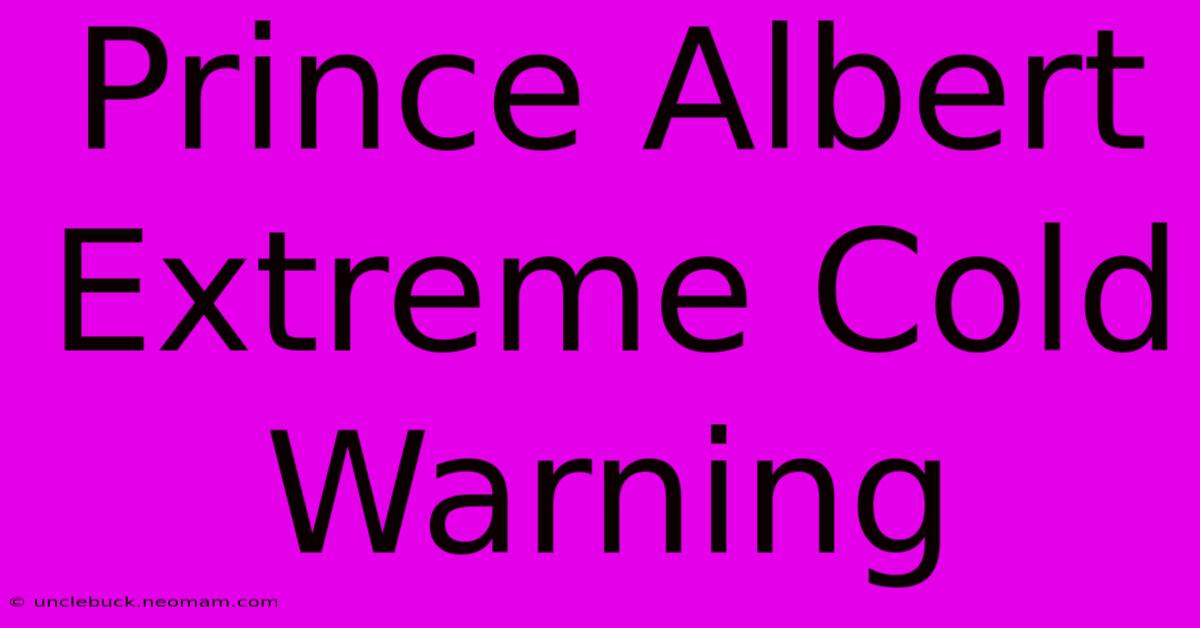 Prince Albert Extreme Cold Warning