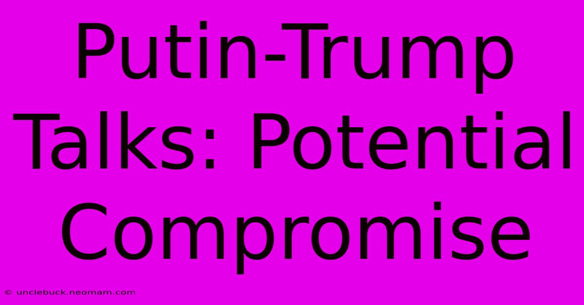 Putin-Trump Talks: Potential Compromise