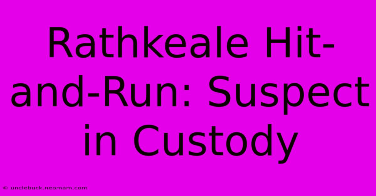 Rathkeale Hit-and-Run: Suspect In Custody