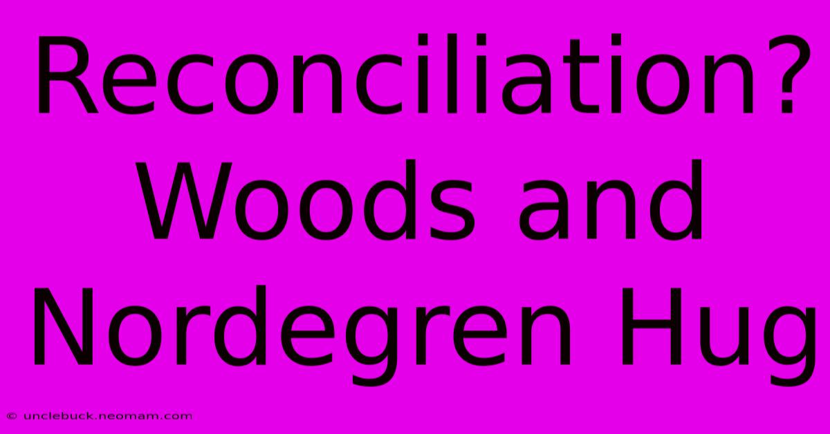 Reconciliation? Woods And Nordegren Hug