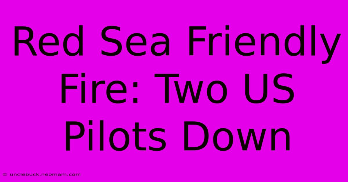 Red Sea Friendly Fire: Two US Pilots Down